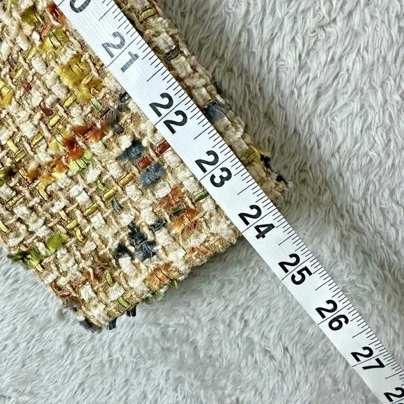 Lafayette 148 Boucle Tweed Cropped Jacket Women Small Wool Blend Multicolor Hook - Picture 8 of 13